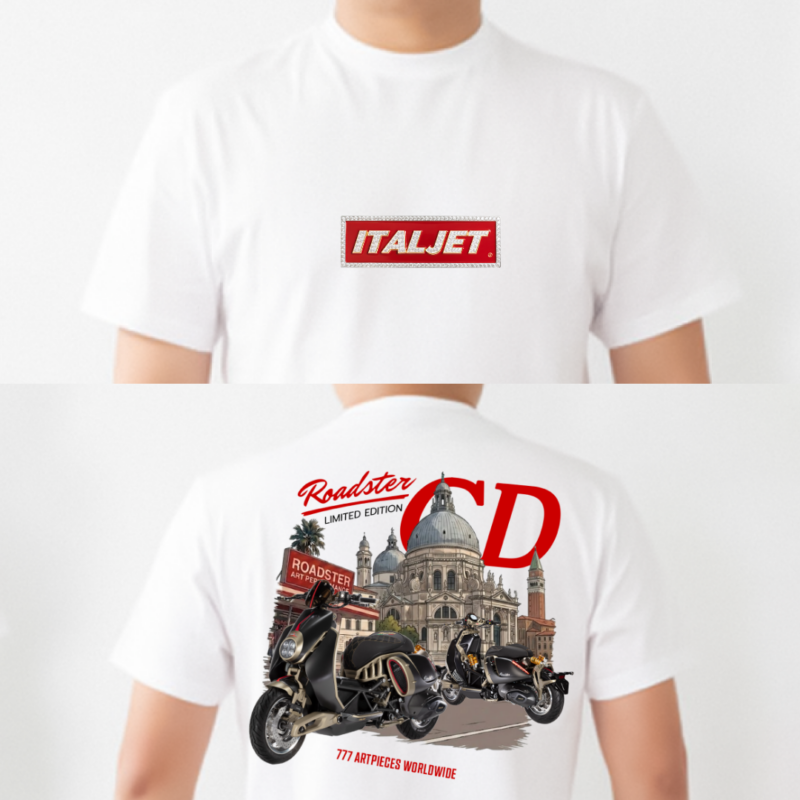 เสื้อยืด Italjet Roadster 400 สีขาว
